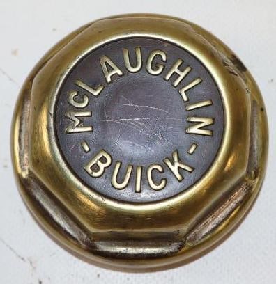 Buick McLaughlin Brass Threaded Automobile Hubcap (1 of 2)