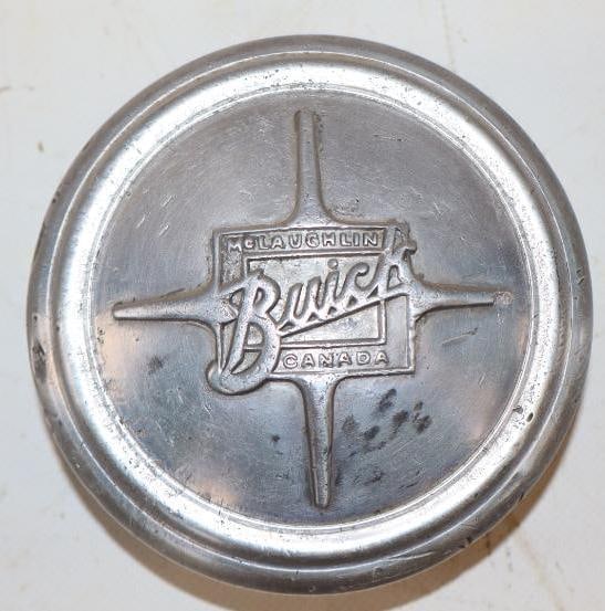 Buick McLaughlin Canada Embossed Aluminum Threaded Automobile Hubcap (1 of 2)