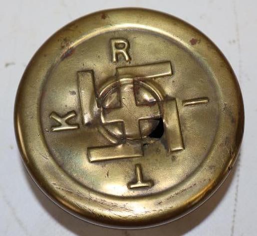 Krit Embossed Brass Threaded Automobile Hubcap (1 of 2)