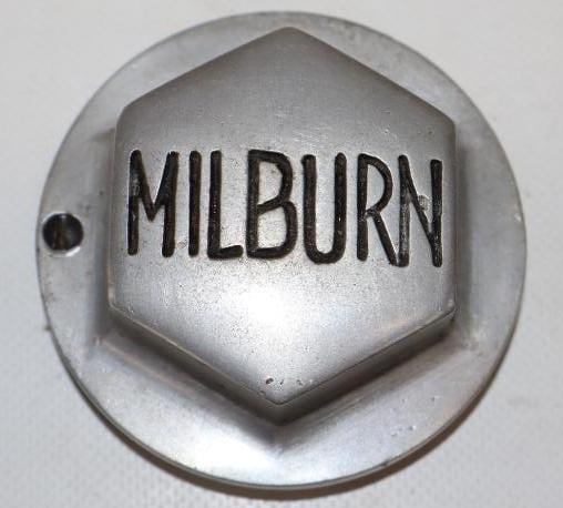 Milburn Electric Debossed Aluminum Threaded Automobile Hubcap (1 of 2)