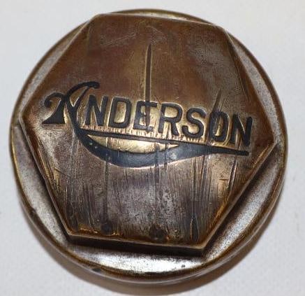 Anderson Brass Debossed Threaded Automobile Hubcap (1 of 2)