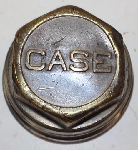 Embossed Case Brass Threaded Hubcap (1 of 2)