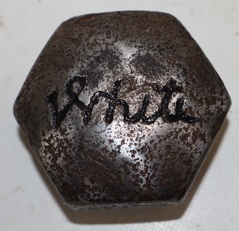 White Truck Debossed Steel Threaded Automobile Hubcap (1 of 2)