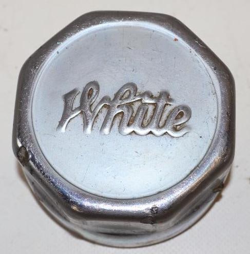 White Truck Embossed Steel Threaded Automobile Hubcap (1 of 2)