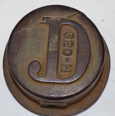 John Deere Embossed Steel Tractor Hubcap (1 of 2)