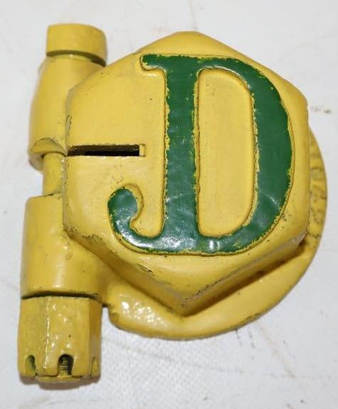 John Deere Embossed Steel Threaded Tractor Hubcap (1 of 2)