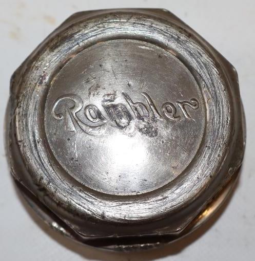 Rambler Motor Car Co. Brass Embossed Threaded Automobile Hubcap (1 of 2)