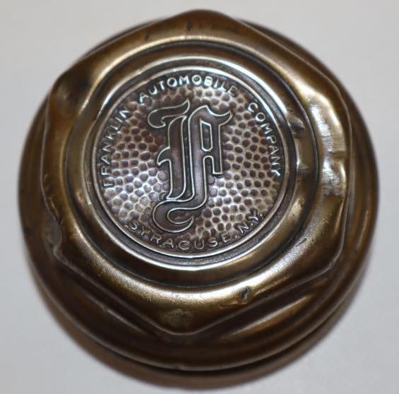 Franklin Automobile Company Brass Embossed Threaded Automobile Hubcap (1 of 2)