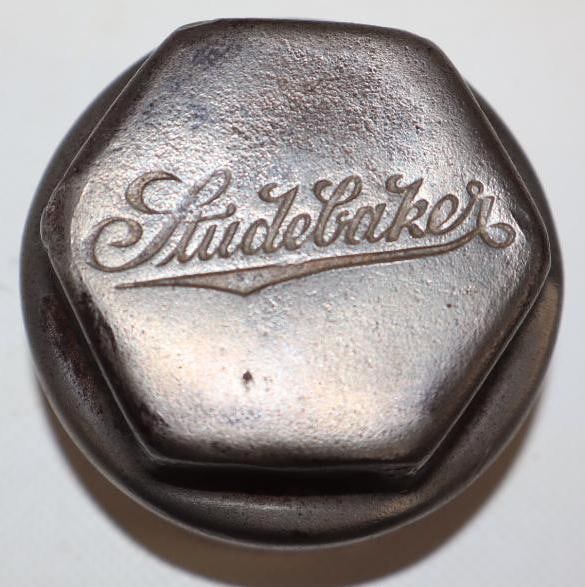 Studebaker Debossed Steel Threaded Automobile Hubcap (1 of 2)