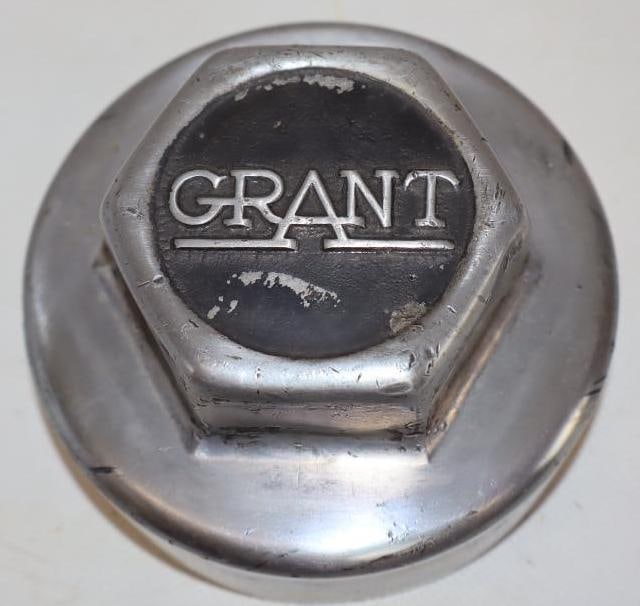 Grant Motor Car Co. Embossed Aluminum Threaded Automobile Hubcap (1 of 2)