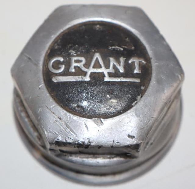 Grant Motor Car Co. Embossed Aluminum Threaded Automobile Hubcap (1 of 2)