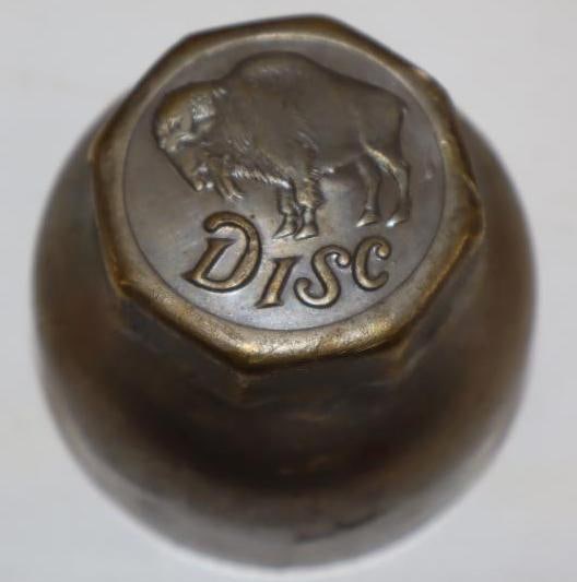 Buffalo Disc Embossed Brass Threaded Automobile Hubcap (1 of 2)