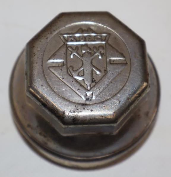 K of C (Knights of Columbus) Embossed Threaded Automobile Hubcap (1 of 2)