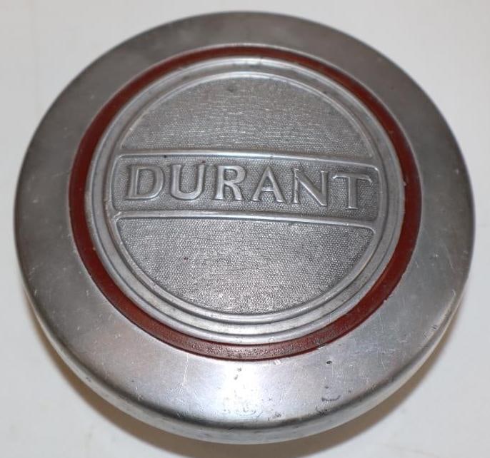 Durant Embossed Aluminum Threaded Automobile Hubcap (1 of 2)