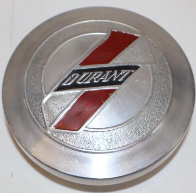 Durant Embossed Aluminum Threaded Automobile Hubcap (1 of 2)