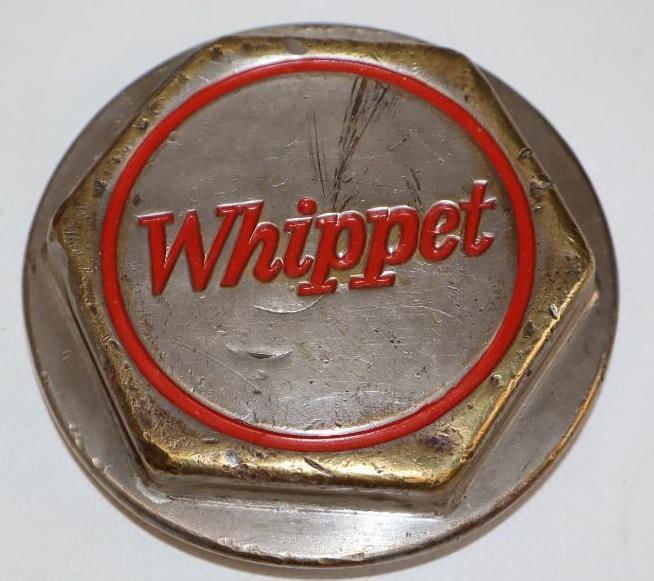 1920's Whippet Wire Wheel Brass Threaded Automobile Hubcap (1 of 2)