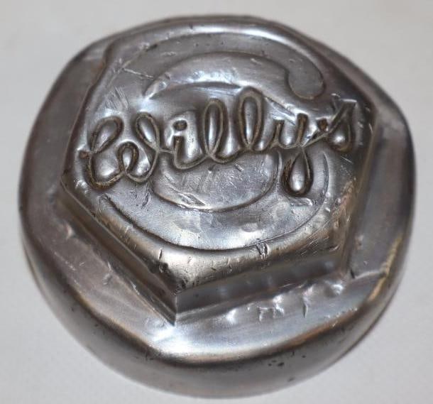 Willy's 6 Debossed Aluminum Threaded Automobile Hubcap (1 of 2)