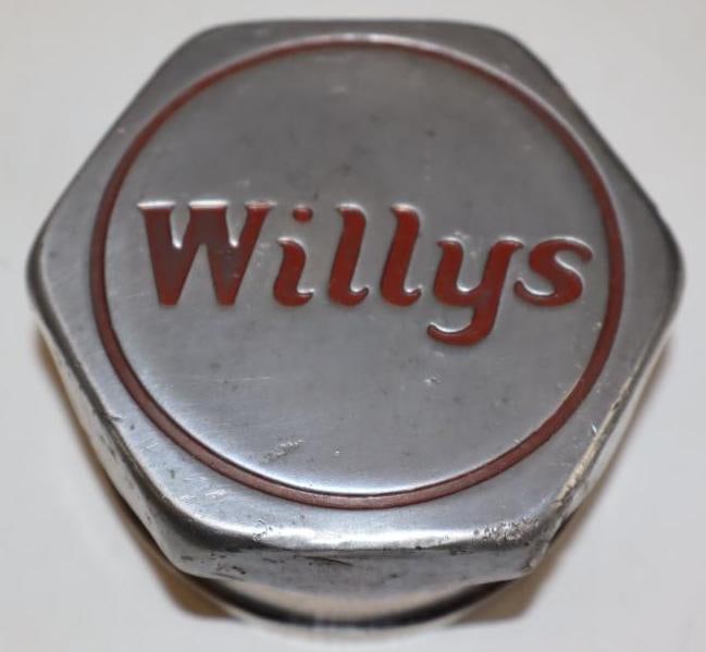 1926 Willy's Truck Debossed Aluminum Threaded Automobile Hubcap (1 of 2)