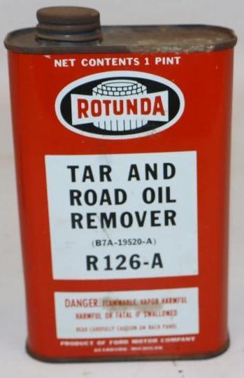 Ford Rotunda Tar & Oil Remover Advertising Oil Can: 1 Pint