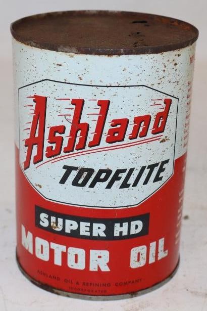 Ashland Top Flite Super HD Metal 1 Quart Oil Can (1 of 2)