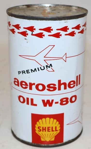 Shell Premium Arrowshell Airplane 1 Quart Metal Oil Can (1 of 2)