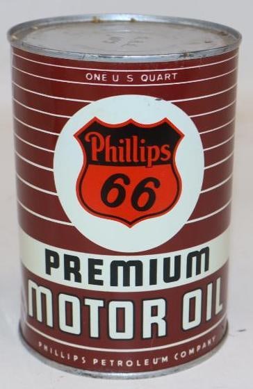 Phillips 66 Premium Metal 1 Quart Oil Can (1 of 2)