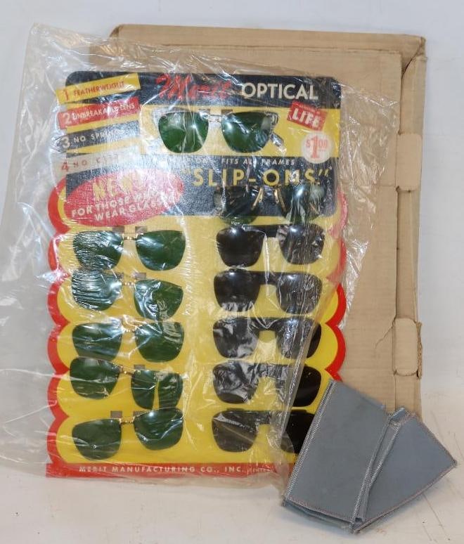 Merit Optical Clip On Sunglasses Cardboard Easel Back Countertop Display with 12 Units & Original (1 of 4)