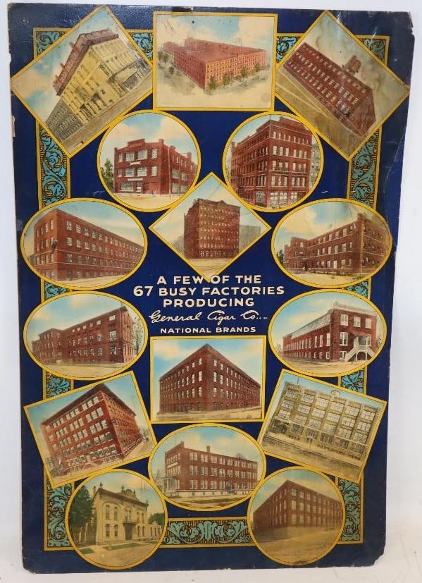 1930's National Brands General Cigar Company Graphic Advertising Cardboard Sign (1 of 5)