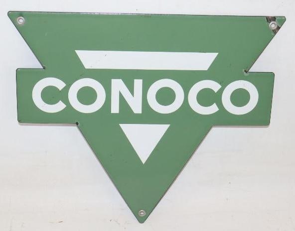 Conoco Porcelain Advertising Gas Pump Plate (1 of 2)