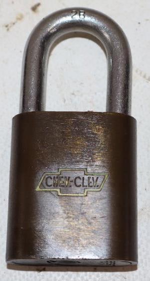 Chevy Cleveland Best Brass Lock: 1.5" x 3.25" x .75" no key
