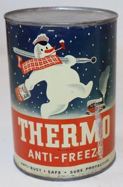 Thermo Anti Freeze 1 Quart Metal Oil Can (1 of 2)