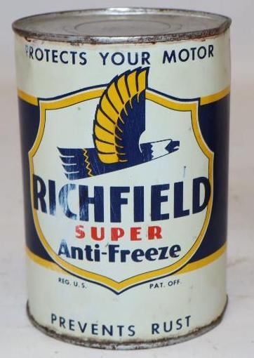 Richfield Super Antifreeze 1 Quart Metal Oil Can (1 of 2)