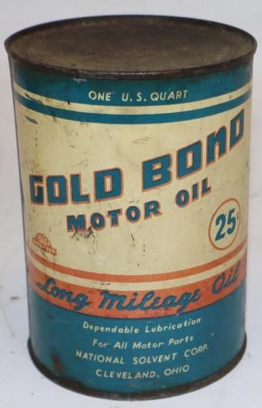 Gold Bond 25 Cent Pricer 1 Quart Metal Oil Can (1 of 2)
