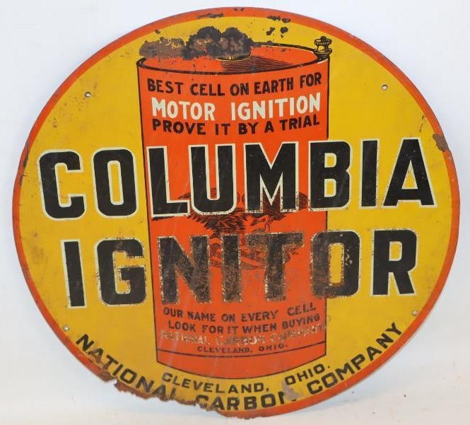 Columbia Ignitor Motor Ignition Battery Display Sign (1 of 2)