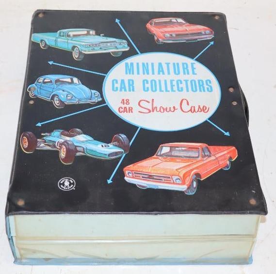 1966 Miniature Car Collectors 48 Car Showcase by Mattel: 9.5" x 12.5" x 3.5"
