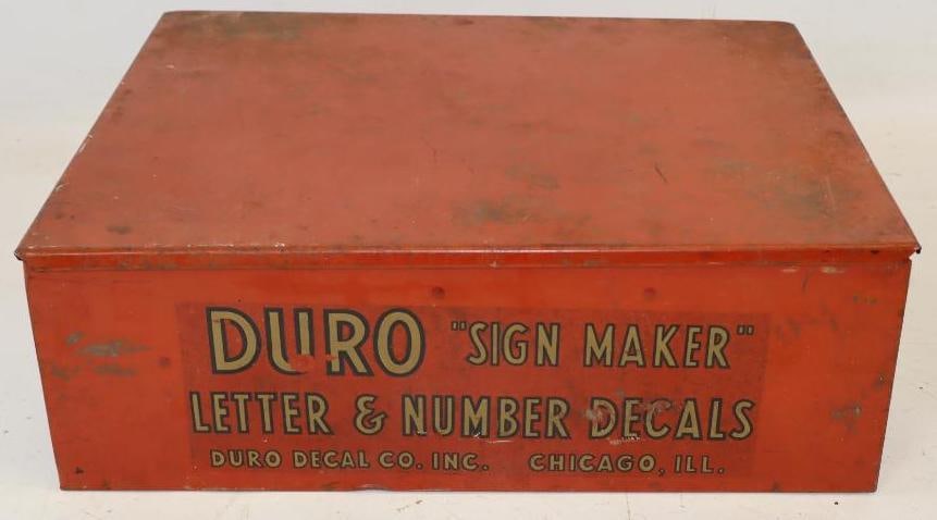 Duro Sign Maker, Letter and Number Decal Advertising Display Cabinet: 17.5" x 14" x 6"