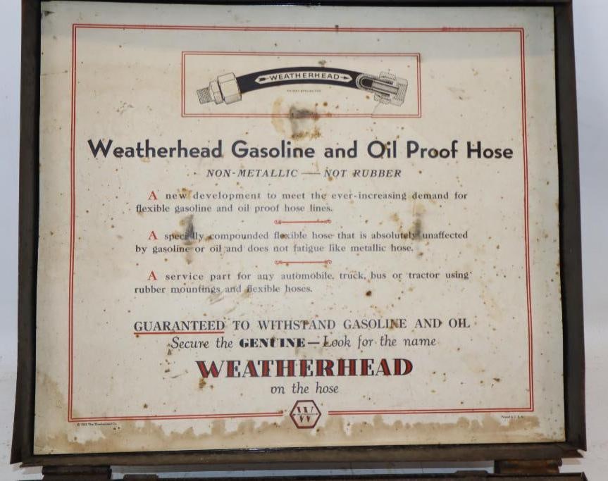 The Weatherhead Company Gasoline & Oil Proof Hose Display & Parts Cabinet: 16" x 18.25" x 4.5"