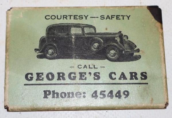 1920's George's Cars Advertising Pocket Mirror: 3" x 2"