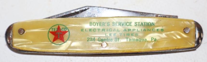 Texaco Service Station Advertising Pocket Knife: 3.25" x .5"