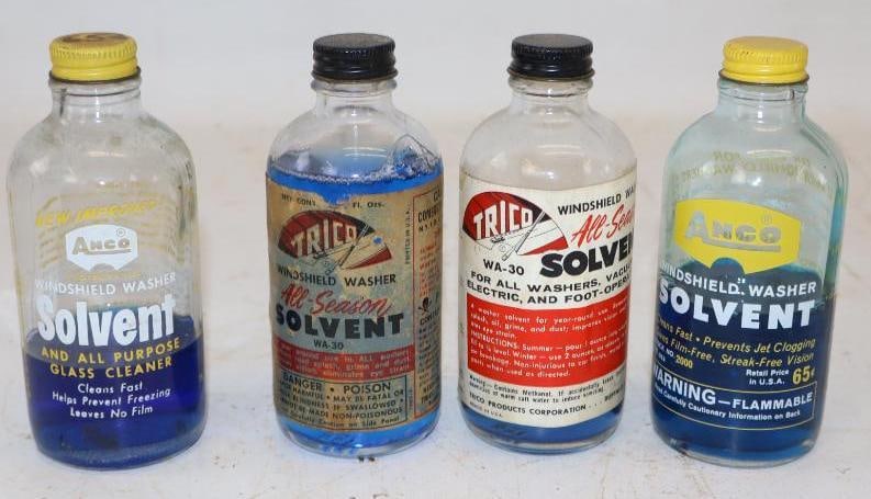 Group of 4 Trico & Amco Windshield Washer Solvent Bottles (1 of 2)