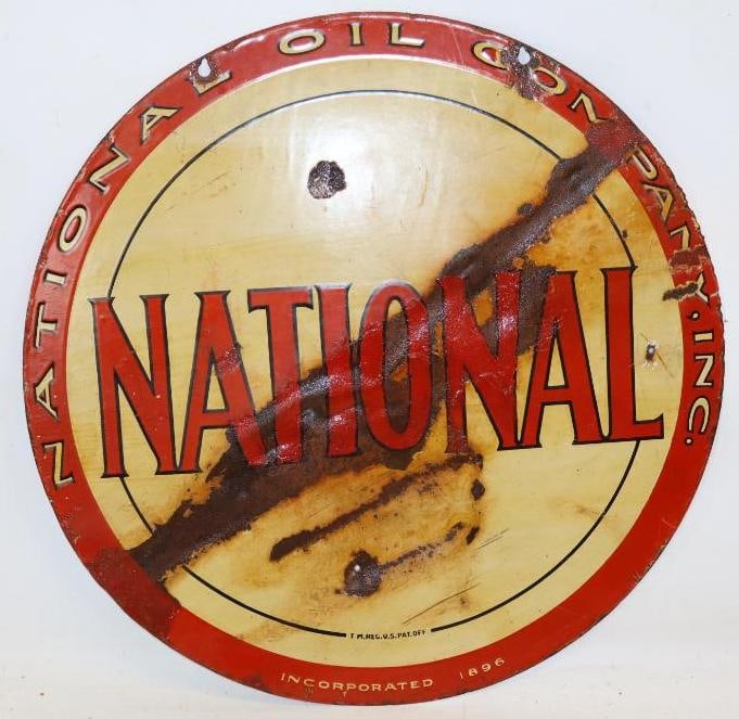 Double Sided Porcelain National Oil Company Inc. Advertising Sign (1 of 4)