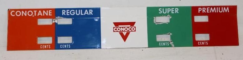 Conoco Gasoline Porcelain Gas Pump Face Plate (1 of 2)