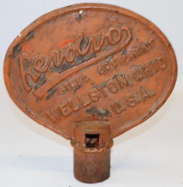 Revolvo Steel Equipment Doublesided Cast Steel Advertising Sign (1 of 4)