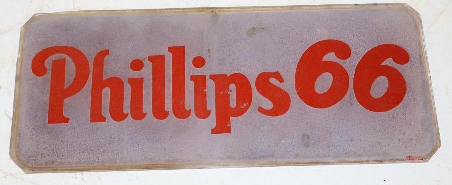 Phillips 66 Gas Pump Ad Glass (1 of 2)