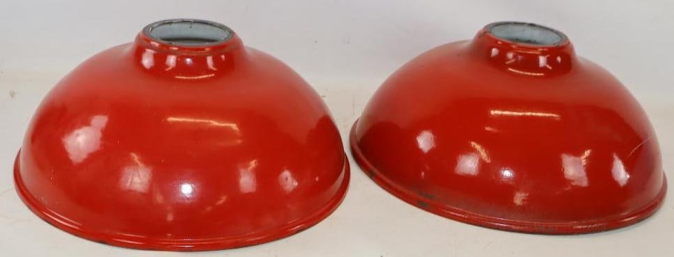 Group of 2 Gas Station Islander Pump Porcelain Light Shades (1 of 5)