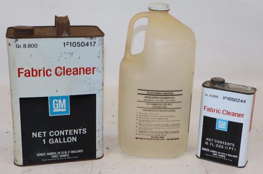 Group of 3 GM Fabric & Upholstery Cleaner Cans & Bottle (1 of 2)