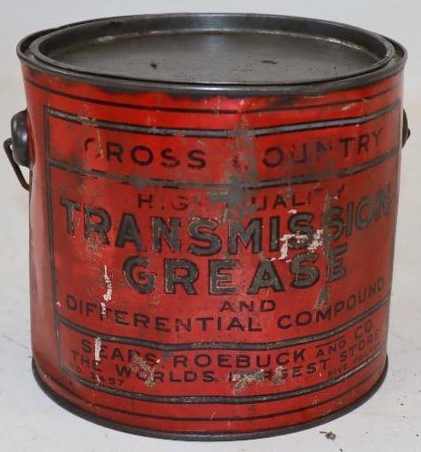 Early Cross Country High Quality Transmission Grease 5 lb Advertising Can (1 of 2)
