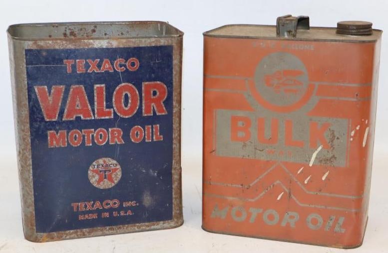 Red Top & Saveway 2 Gallon Motor Oil Cans