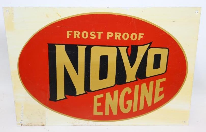 Frost Proof Noyo Engine Single Sided Metal Advertising Sign: 13" x 9"