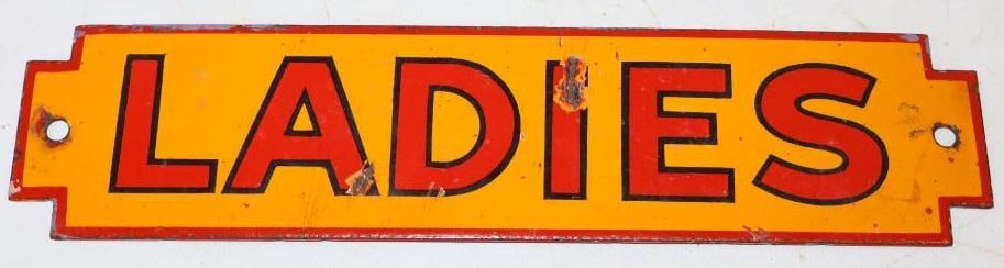 Shell Oil Ladies Porcelain Restroom Sign (1 of 2)